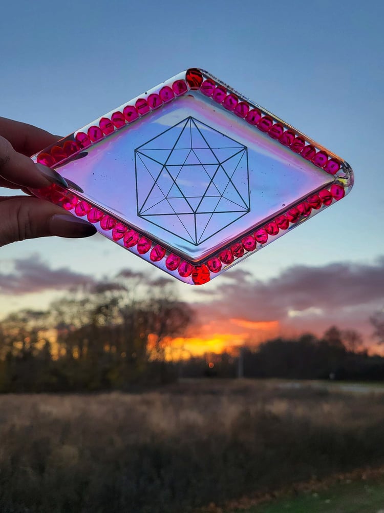 Image of Fire and Ice Sacred Geo Diamond Tray
