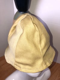 Image 4 of H.O.D. Bucket Hat Creamy Silky Embriodery Fabric W/Reversible Golden Stonewash Denim Side