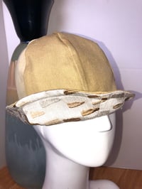 Image 3 of H.O.D. Bucket Hat Creamy Silky Embriodery Fabric W/Reversible Golden Stonewash Denim Side