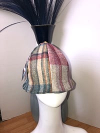 Image 1 of H.O.D. Bucket Hat Multi Color Wool Plaid Fabric W/Reversible Navy Moroccan Fabric
