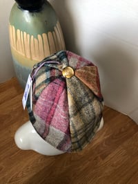 Image 4 of H.O.D. Bucket Hat Multi Color Wool Plaid Fabric W/Reversible Navy Moroccan Fabric