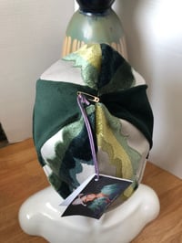 Image 3 of H.O.D. Bucket Hat Green & Cream Accented Velvet W/Reversible Cream Linen Fabric