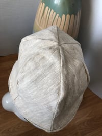 Image 5 of H.O.D. Bucket Hat Green & Cream Accented Velvet W/Reversible Cream Linen Fabric