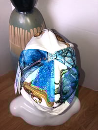 Image 3 of H.O.D. Bucket Hat Chyna Dog Printed Velour W/Golden Satin Texture Lining
