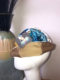 Image 5 of H.O.D. Bucket Hat Chyna Dog Printed Velour W/Golden Satin Texture Lining
