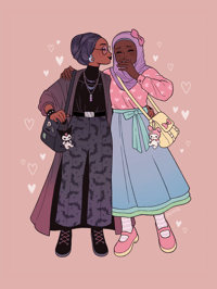 goth gf x pastel gf