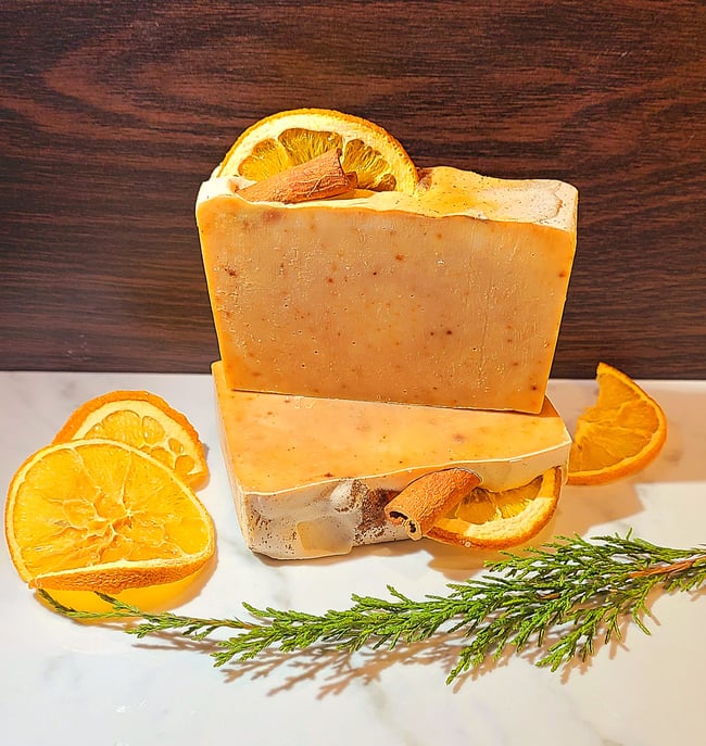 Spiced Citrus Handmade Cold Process Herbal Bar Soap