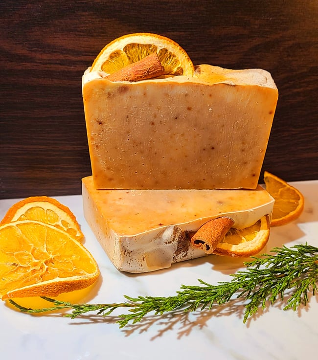 Spiced Citrus Handmade Cold Process Herbal Bar Soap
