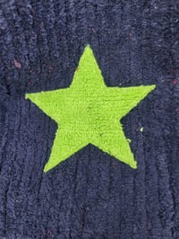 Image 2 of Star chenille shorts - Navy/lime with blue stars