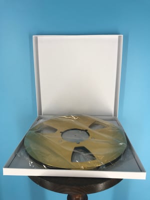 Image of Burlington Recording 1/4" x 10.5" GOLD NAB Aluminum Metal Reel with White Hinged Set up Box NEW