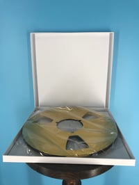Image 3 of Burlington Recording 1/4" x 10.5" GOLD NAB Aluminum Metal Reel with White Hinged Set up Box NEW