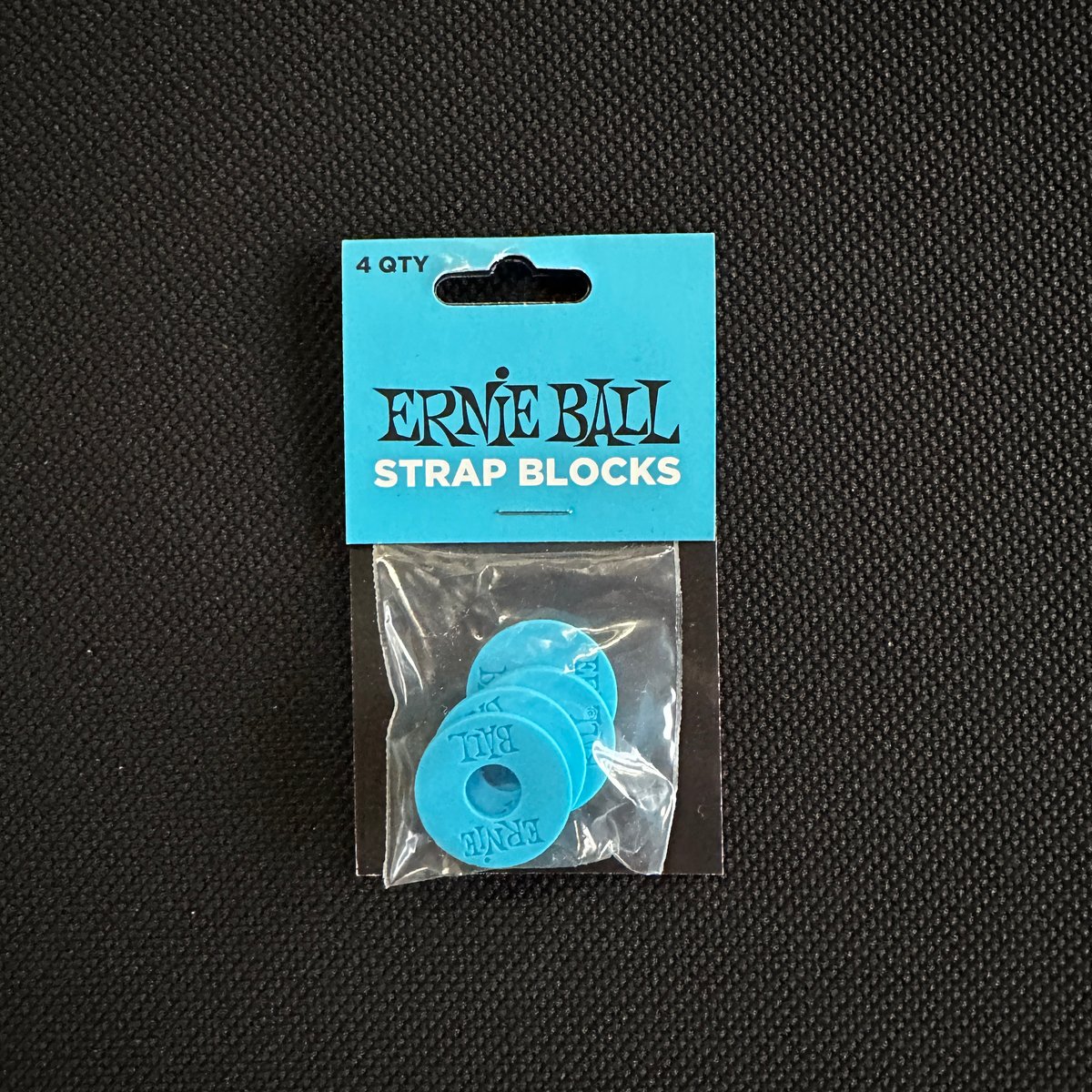 Ernie Ball Rubber Strap Locks Blue (4 pack) Thalassa Custom Basses