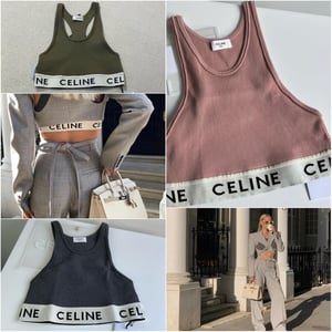 Image of NOW $320 Striped, Black, or Off White Color ðŸ’¥ Celine Knit Sports Bra (COLORS AVAILABLE)