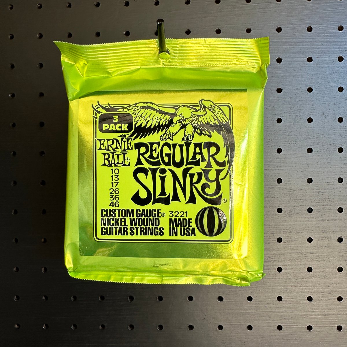 Ernie Ball Super Slinky Nickel Wound Strings .010.046 Factory 3pack