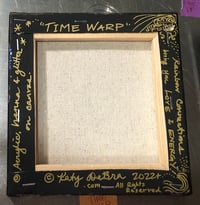 Image 3 of "Time Warp" Original Henna Painting by Katy DeBra, 6" x 6" x 0.5"