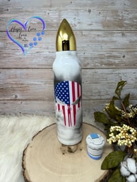 Image 3 of 32oz Punisher Flag Bullet Tumbler