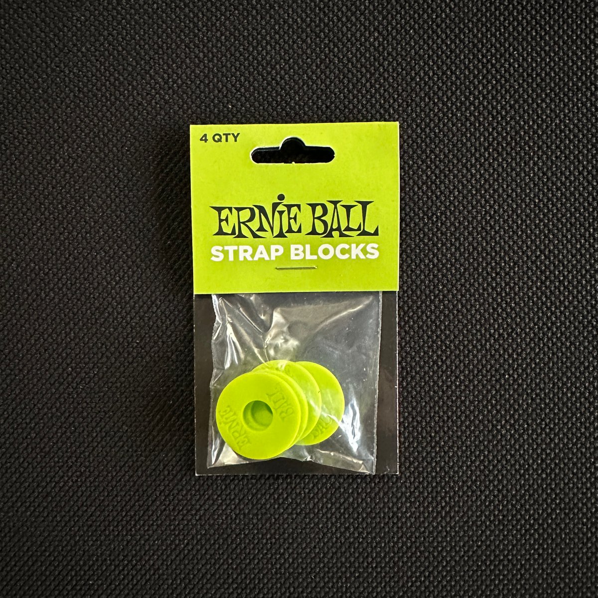 Ernie Ball Rubber Strap Locks Green (4 pack) Thalassa Custom Basses