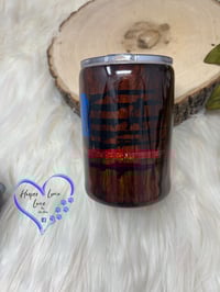 Image 3 of 12 oz American Bullet and Gun Flag Whiskey Tumbler