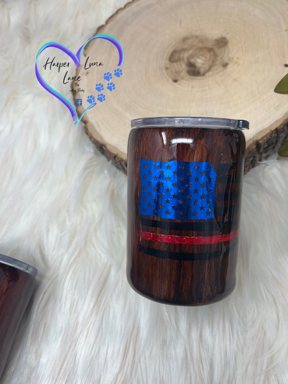 Image of 12 oz American Bullet and Gun Flag Whiskey Tumbler
