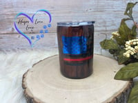 Image 1 of 12 oz American Bullet and Gun Flag Whiskey Tumbler