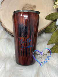 Image 3 of 16oz Let's Go Brandon Woodgrain Tumbler