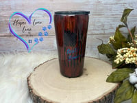 Image 1 of 16oz Let's Go Brandon Woodgrain Tumbler