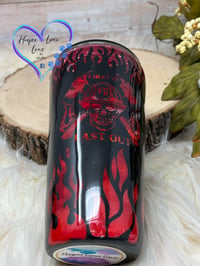 Image 2 of 16oz Fire Fighter Flame Tumbler