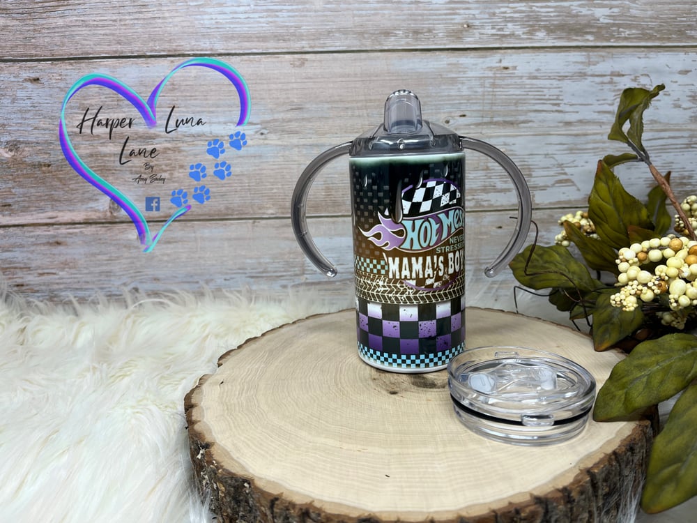 Image of 12oz Hot Mess Mama's Boy Sippy and Transition Tumbler 