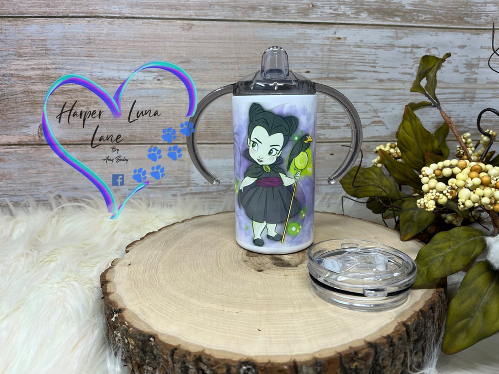Image of 12oz Maleficent Sippy and Transition Tumbler 