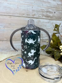 Image 5 of 12oz Space Dinosaur Sippy and Transition Tumbler 