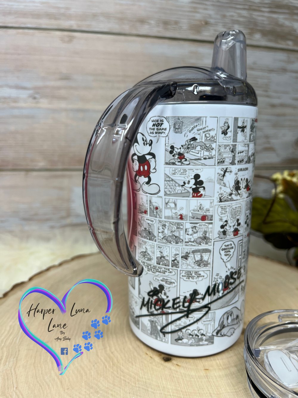 Image of 12oz Mickey Mouse Comic Sippy and Transition Tumbler