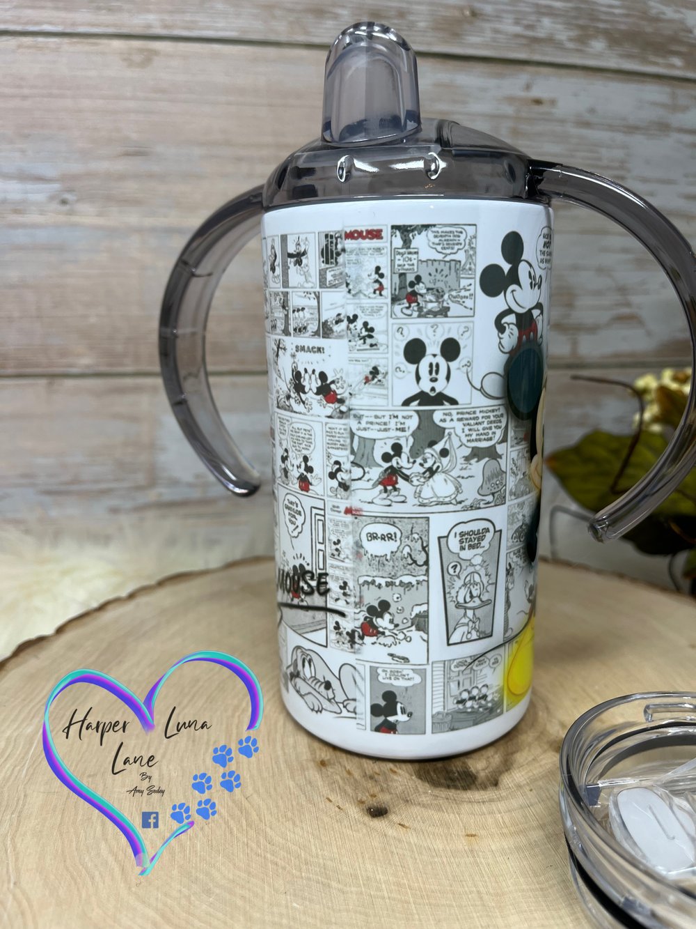 Image of 12oz Mickey Mouse Comic Sippy and Transition Tumbler