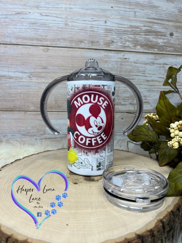 Image of 12oz Mickey Mouse Comic Sippy and Transition Tumbler
