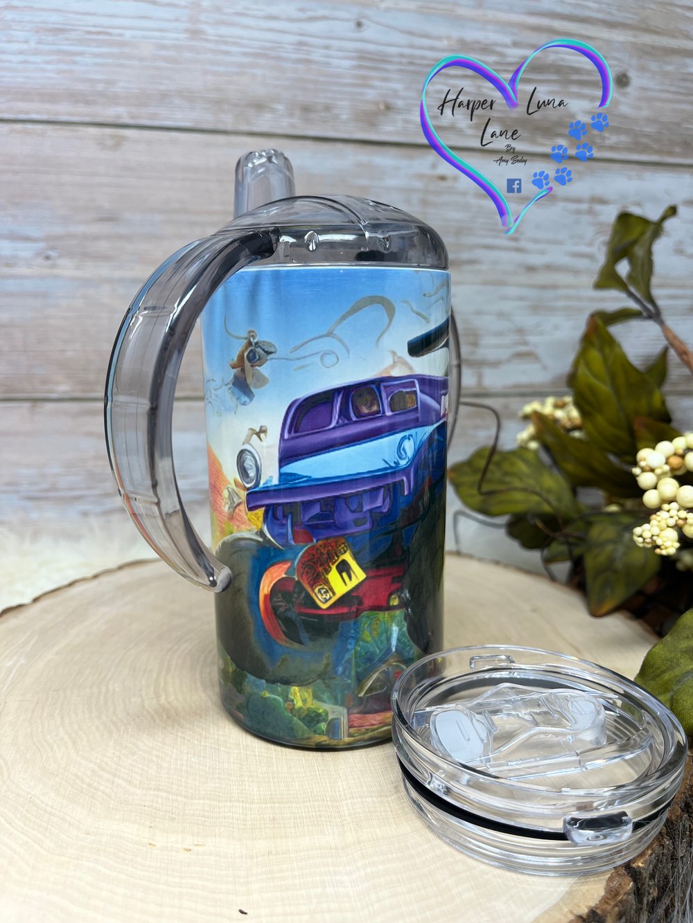 Image of 12oz Goofy Truck Sippy and Transition Tumbler 