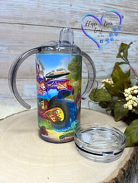 Image 4 of 12oz Goofy Truck Sippy and Transition Tumbler 
