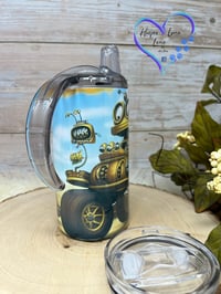 Image 3 of 12oz Robot Truck Sippy and Transition Tumbler 