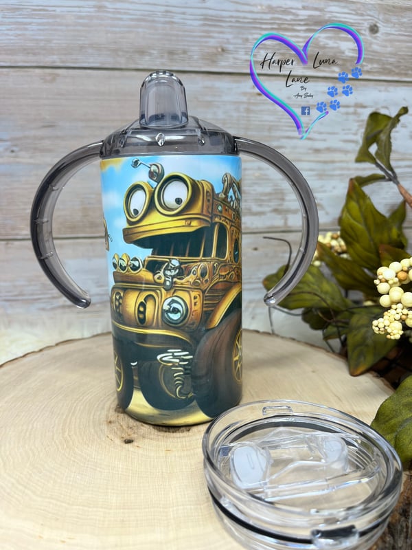 Image of 12oz Robot Truck Sippy and Transition Tumbler 