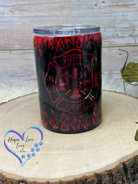 Image 5 of 12 oz Fire Fighter Flames Whiskey Tumbler