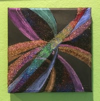 Image 2 of "Rainbow Connections II" by Katy DeBra, 6" x 6" x 0.5" 