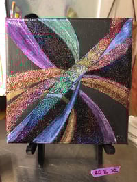 Image 3 of "Rainbow Connections II" by Katy DeBra, 6" x 6" x 0.5" 