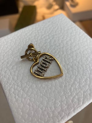 Image of (THIS ITEM JUST SOLD) Preloved Authentic Dior Heart Earrings 
