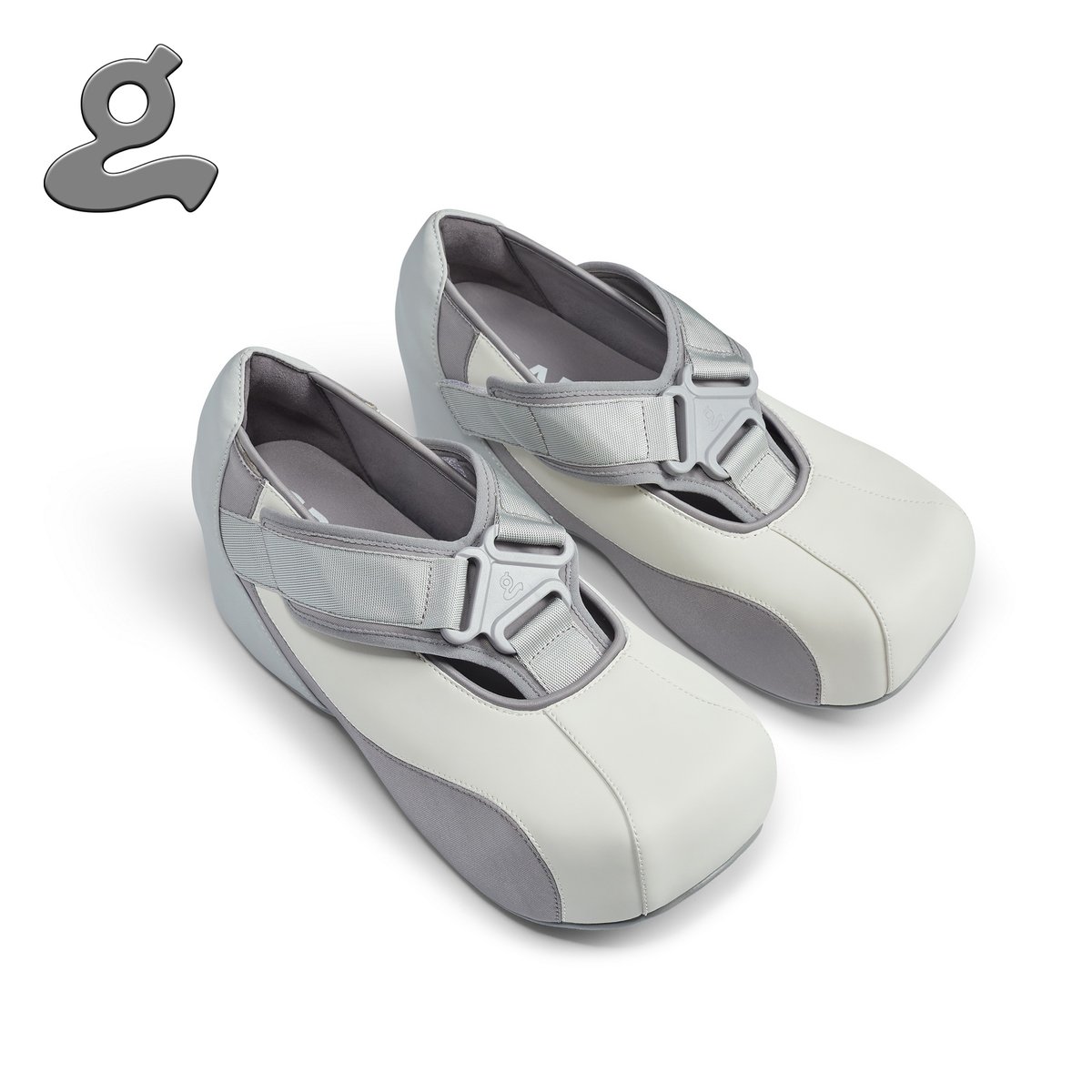 Image of White Sport Spliced Platform Shoes
