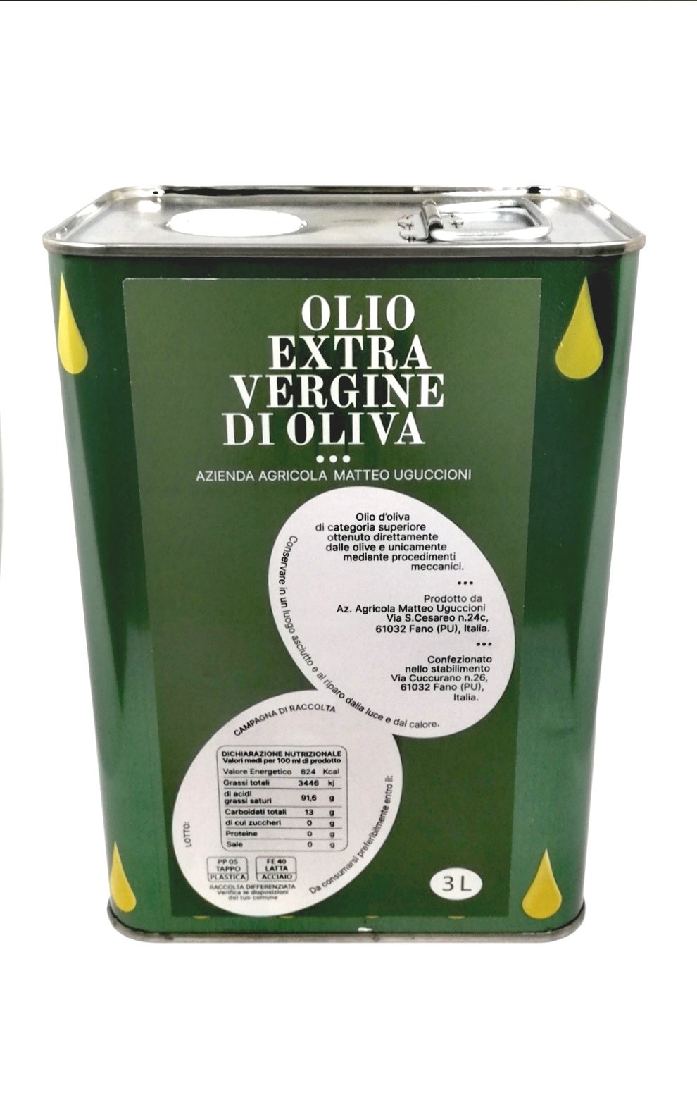 Olio extravergine di oliva in latte