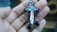 Image 2 of Inky Quartz Dangle Pin