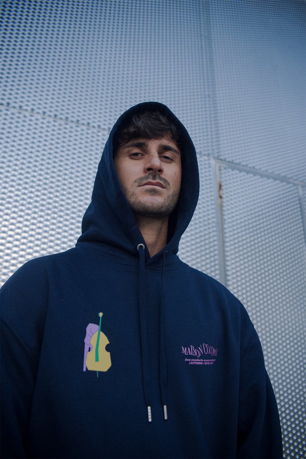 Image of A/H Navy Hoodie