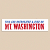 Mt. Washington Bumper Sticker