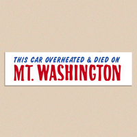 Mt. Washington Bumper Sticker