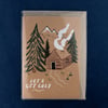 "Let's Get Cosy" Greetings Card by Charis Raine Illustration 