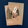"Let's Get Cosy" Greetings Card by Charis Raine Illustration 