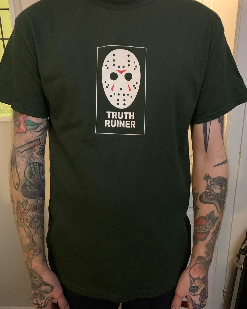 Truth Ruiner Hockey Mask shirt (Green)